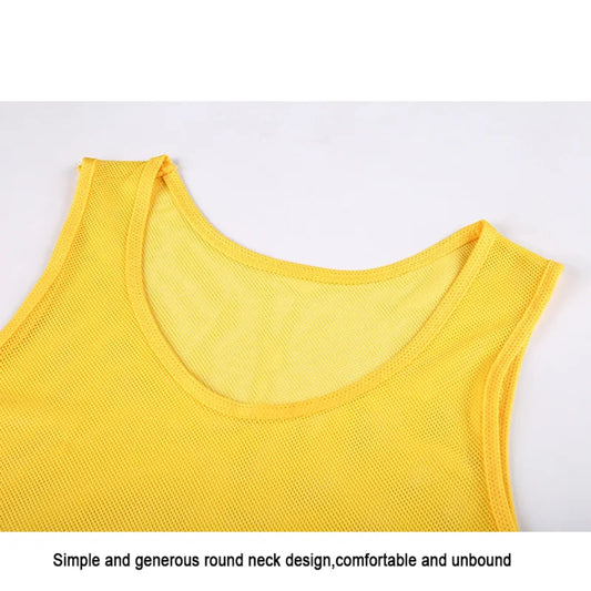 12PCS Children Adults Soccer Pinnies Quick Drying Football Jerseys Vest Scrimmage Practice Sports Vest Breathable Team Training