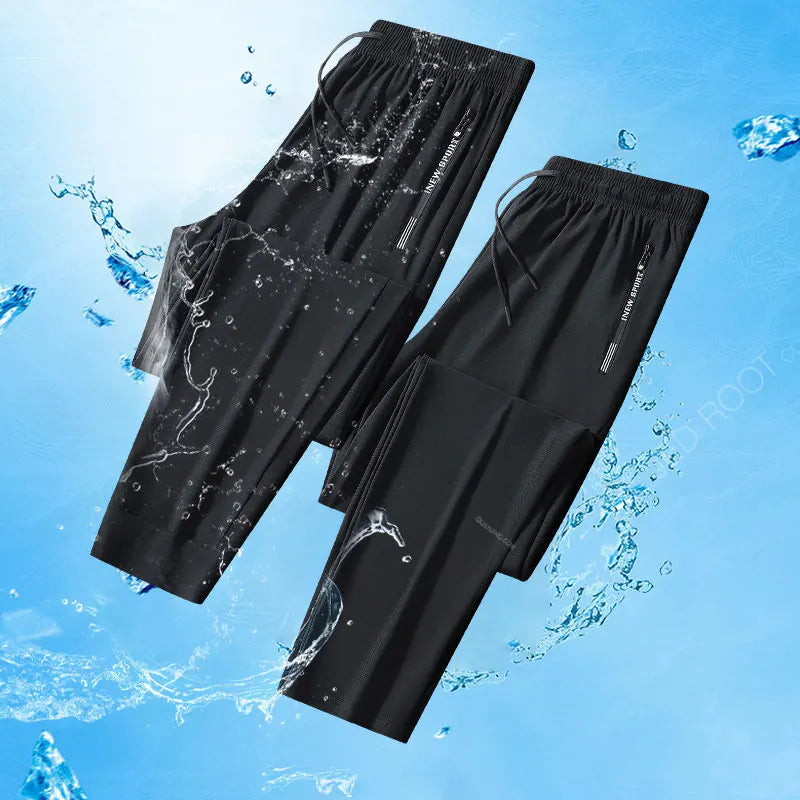 Running Pants Zipper Quick Dry Summer Fishing Outdoor Jogging Sweatpants Men Fitness Trousers Training Sport Long Pant Workout