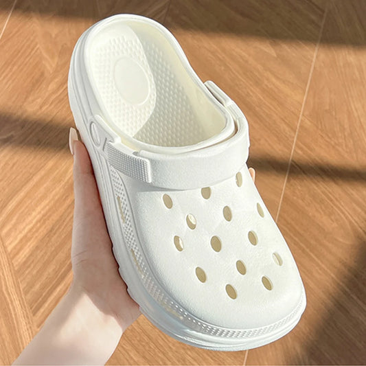ZHIDA Women's Sandals Summer Outdoor Soft Bottom Nurse Shoes Indoor Slip-On Clogs Couples Garden Shoes Slides EVA Beach Shoes