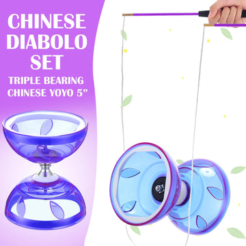 Portable Diabolo Chinese Yoyo Diabolo Set Portable Fitness Gear For Adults Kids Elderly Outdoor Indoor Agility Exercise