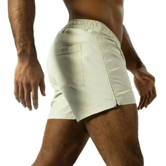 Sports Shorts Men Quick Dry Running Sport Gym Jogging Bottoms Men Fitness Training Side Zipper Shorts Pants Summer Beach Shorts