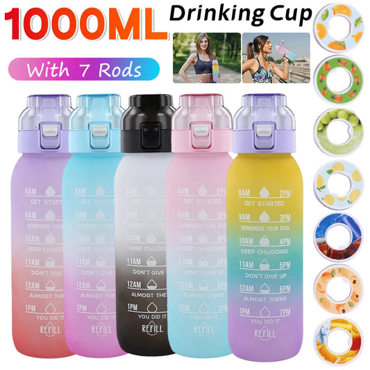 Flavored Water Bottle with 7 Flavour Pods Air Water Up Bottle Frosted Black 650ml Air Starter Up Set Water Cup for Camping Sport
