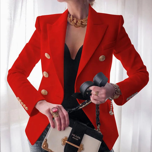 Black Blazers Women 2025 Single-button Outwear All-match Long Sleeve Coat Female Slim Solid Jacket Lady Office Work Suit Vestido