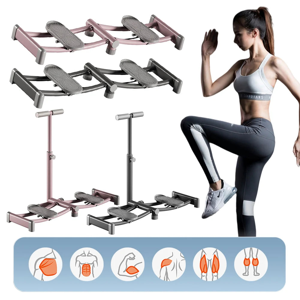 Pelvic Floor Muscle Training Ski Machine Indoor Ski Training Equipment Non-Slip Leg Slimming Device with Handrail for Home Gym