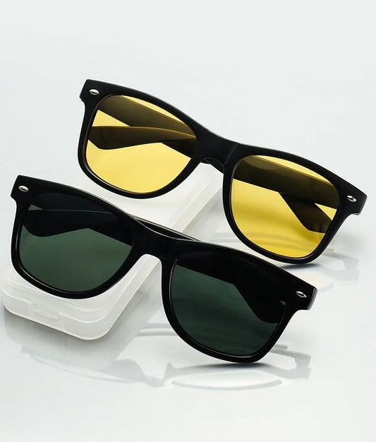 Classic Square Polarized Sunglasses Men Women Retro Black Sun Glasses Male Female Fashion Summer Anti Glare Driving Shades