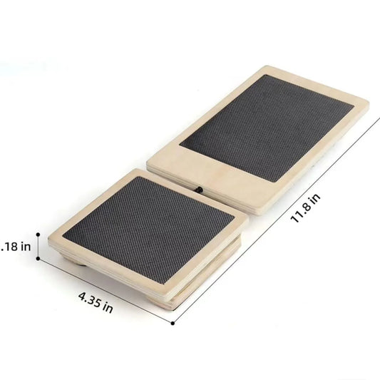 Sprained Non-slip Wood Wobble Board Physical Therapy Posture Corrector Single Foot Balance Board Ankle Strengthener Exerciser