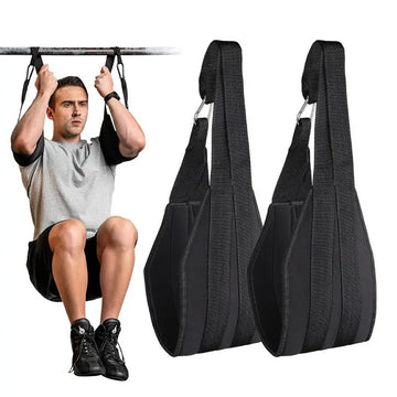 Heavy Duty Rip-Resistant AB Sling Straps Suspension Fitness A Pair for Pull Up Bar Hanging Leg Raiser Gym Home Fitness Equipment