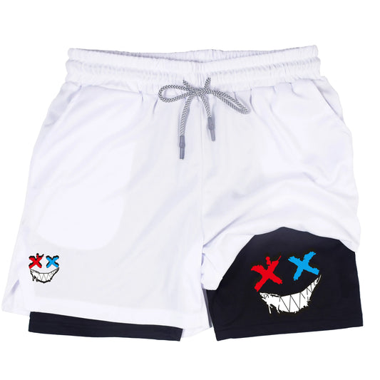 Men Running Shorts 2 In 1 Double-deck Sport Shorts Sportswear Gym Fitness Short Pants Training Jogging Bottom Men's Clothing