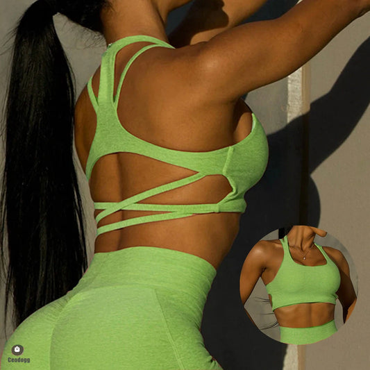 TINY TWIST BRA sports bra with thin shoulder straps XP290