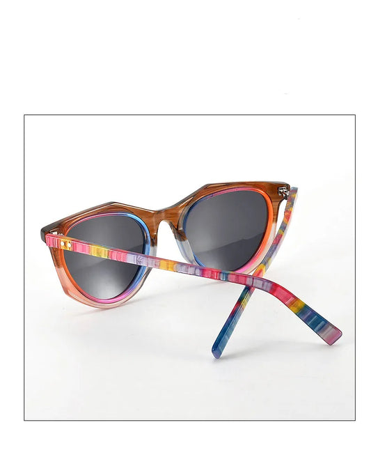 Men's niche luxury fashion colorful special sunglasses designer handmade splicing women's sunglasses