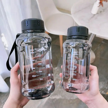 850/1100/1300ml Clear Water Bottle Portable Leakproof Large Capacity Travel Kettle Lightweight Water Jugs