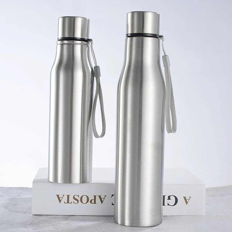 Stainless Steel Sport Water Bottle 1000ml Single-layer Rugged Water Cup Metal Flask Drinkware Camping Sports Gym