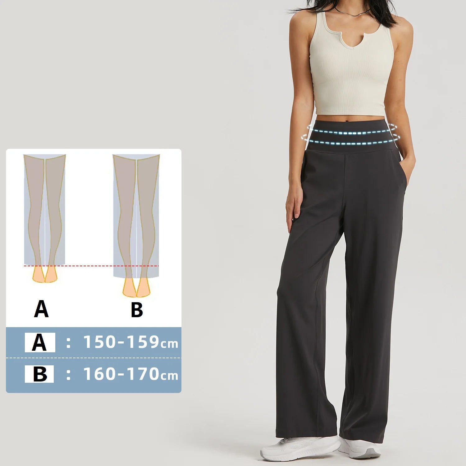 Solid Color Fitness Women Sports Pants High Waist Trumpet Yoga Leggings Workout flared With Pockets Loose Dance Pants Wide Leg