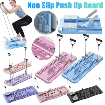 Pilates Reformer Pushup Board Non Slip Fitness ABS Roller Machine Foldable Abdominal Workout Boards Portable Push-Ups Stands