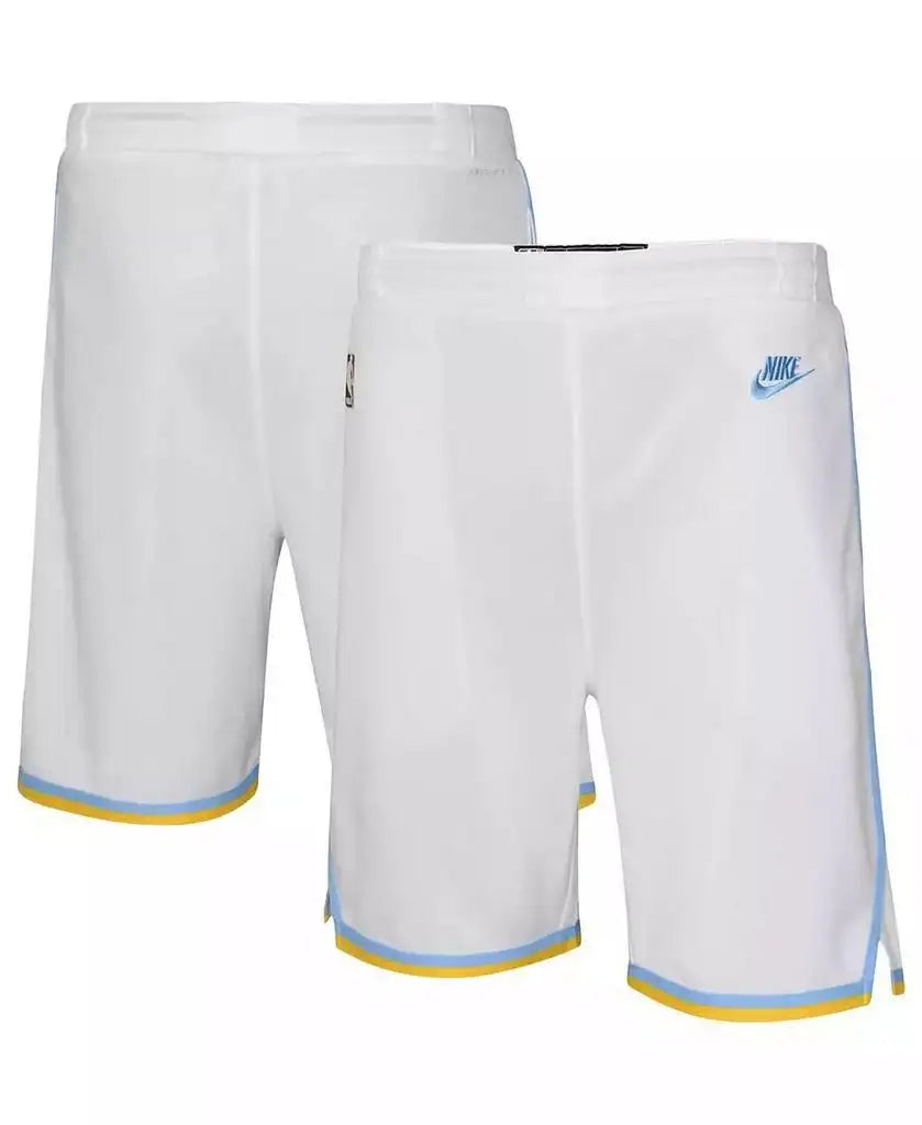Nike | Big Boys and Girls White Los Angeles Lakers Hardwood Classics Swingman Shorts