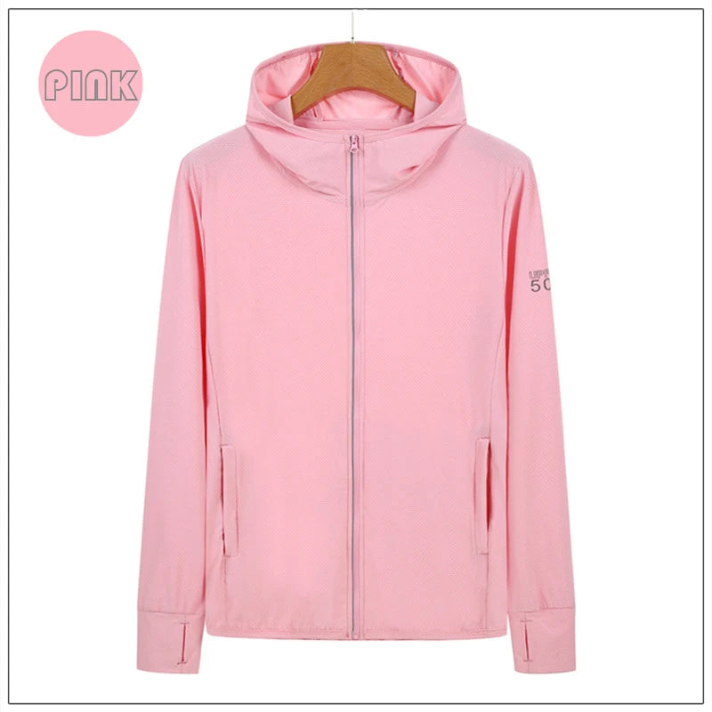 Sun Protection Jacket for Women and Men Jacket UPF50+ Ice Silk skin Coat for Walking Travel and Fishing Outdoor Sports Clothing