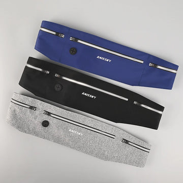 HAISSKY Ultra-thin Waistband Running Bags Men Women Outdoor Sports Fitenss Elastic Adjustable Waist Pack For Phone Earphone Keys