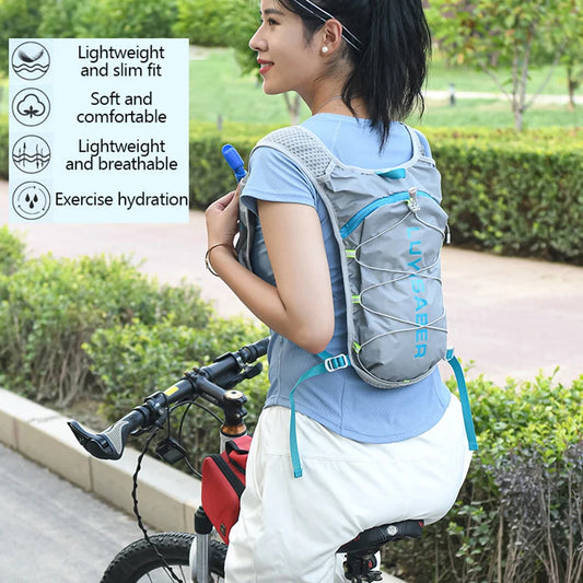 Bicycle Backpack Reflective Hydrating Vest Backpack For Men And Women Running Cycling Hiking Marathon Outdoor Sports Water Bag