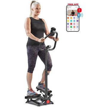 Twist Stepper with Handlebar, Stair Step Machine for Cardio Workout, Compact Home Exercise Equipment