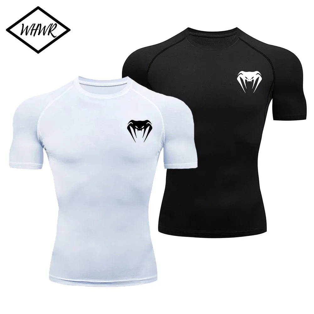 Compression T-Shirt Men Bodybuilding Sportswear Short Sleeve Quick Dry Workout Shirts Sport Tops Tee Gym Running T-shirt Men