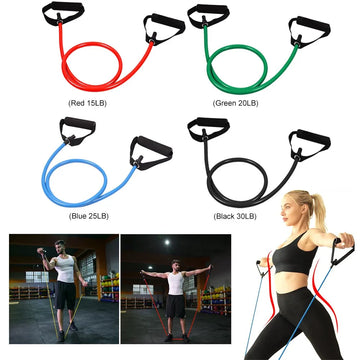 Rubber Elastic Sport Band for Fitness Equipment Resistance Bands With Handles Portable for Yoga Pulling Up Gym Exercise Training