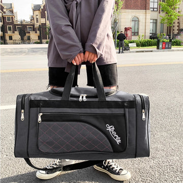 Oxford Yoga Sports Backpack Large Capacity Fitness Training Bag Multifunctional Wear-resistant Side Zippers for Outdoor Football