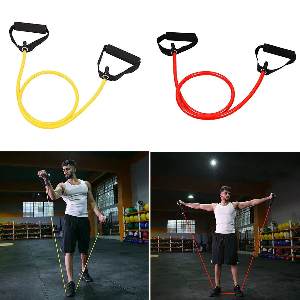 Resistance Bands with Handles Elastic Yoga Pull Rope Workout Bands Fitness Bands for Muscle Training/Shape Body/Physical Therapy