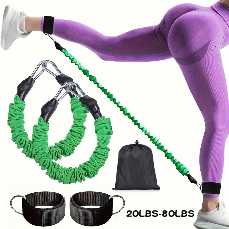 Fitness Ankle Ankle Buckle Leg Muscle Trainer Hip Joint Training Leg Strap Hook Leg Stand Anti Breaking Firmly Tension Rope Set