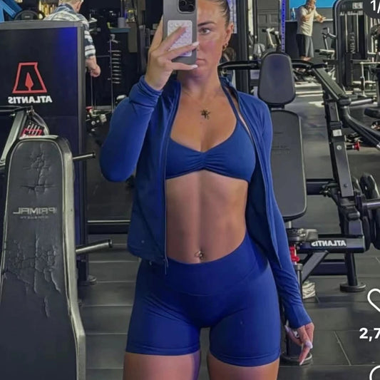 New yoga wear, long-sleeved zipper, outdoor sports and fitness wear, seamless running coat, high-neck elastic tight-fitting shir