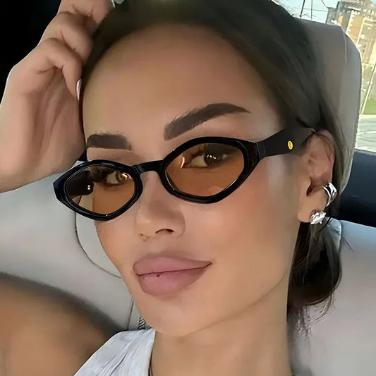 Men Women Fashion Retro Cat Eye Sunglasses Luxury Brand Fashion Goggles Trendy Outdoor Driving Travel UV400 Sunglasses