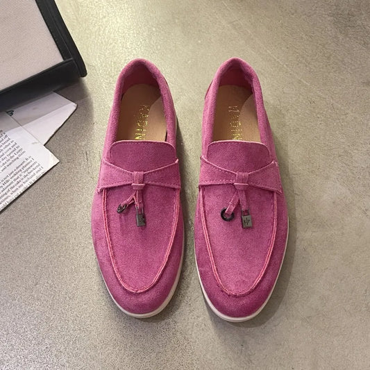 Spring and Autumn New Large Size Soft Sole Loafer Women's Shoes British Style Flat Shoes Comfortable Commuting Shoes