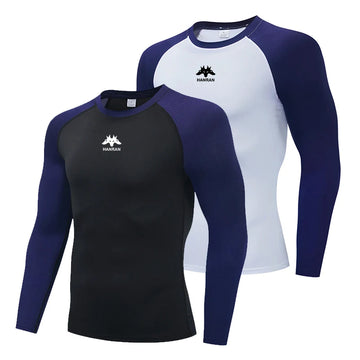 Men Running Compression T-shirt Long sleeves Sport Tees Gym Fitness Sweatshirt Male Jogging Tracksuit Homme Athletic Shirt Tops