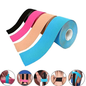 1pcs Sports Kinesiology Tape Recovery Self Adherent Bandage Wraps Waterproof Cotton Tapes For Muscle Pain Relief