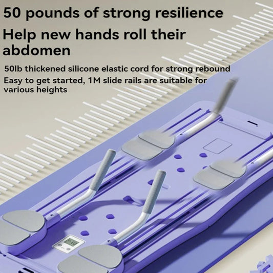 Four in one belly plate wheel fitness board foldable automatic rebound home exercise abdominal muscles vest line fitness equipme