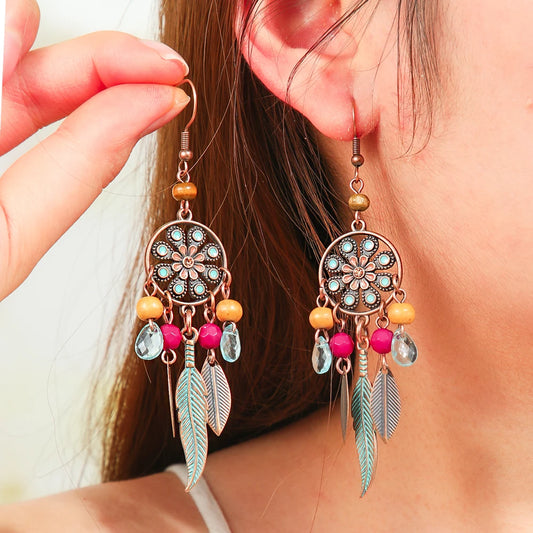 13pairs Vintage Dangle Earrings Set Boho Vacation Style Jewelry Tassel Statement Ornaments Beach Music Festival Gifts for Women