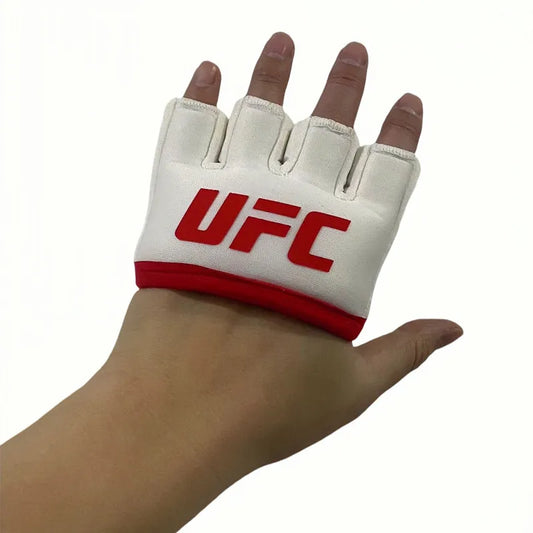 MMA Training Gloves Split Finger Design with Thick Gel Padding - Pull On Polyester Fiber Hand Protection for Sanda Combat Sports