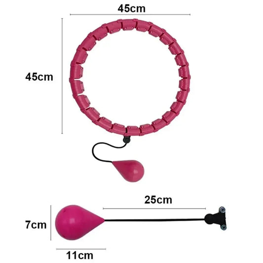 24 Section Sports Circle Portable Adjustable and Detachable Shaping Circle Waist Easy Weight Loss and Fitness Equipment