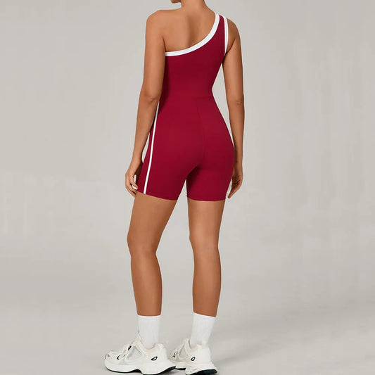 Gym Bodysuit Short Jumpsuit Playsuit Women Tracksuit One Piece Sport Overalls Yoga Romper Fitness Workout Clothes Sportswear