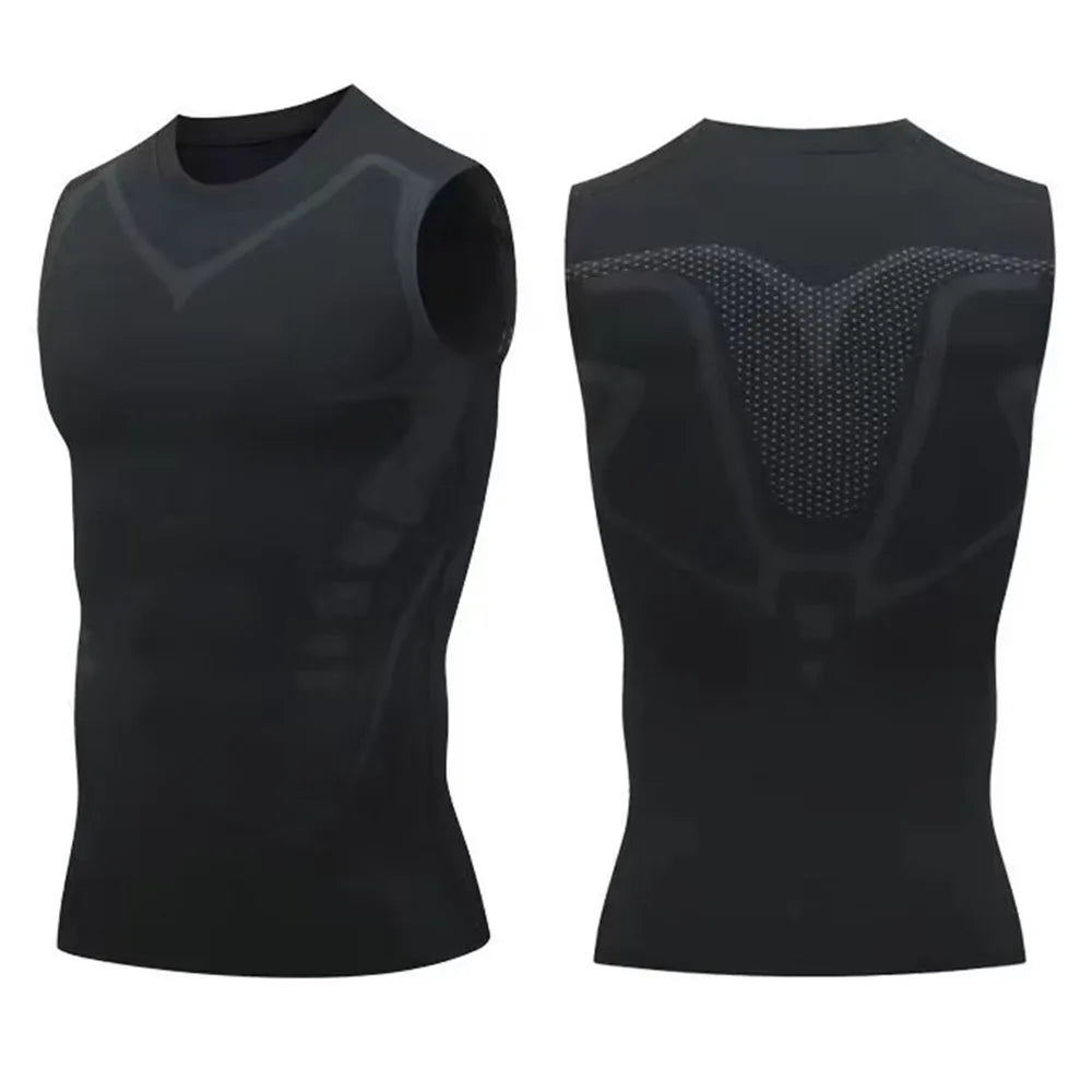 New Compression Tank Top Elasticity Gym wear Men Sleeveless Quick Drying Sportswear Fitness Bodybuilding Vest Workout Muscle Top