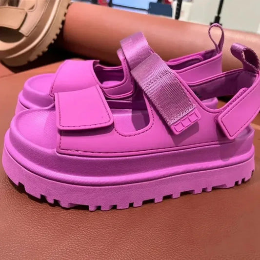 Women's Roman Sandals Astronomical Optical Shoes Casual Comfortable Thick Sole Height Increase 2025 Summer Open-Toe Beach Shoes