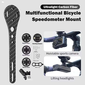14g Lightweigt Carbon Fiber Bike Speedometer Mount Multifunctional Road Bicycle Light Holder Universal MTB Gopro Mount