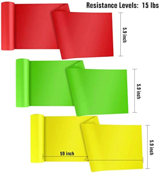 Resistance Bands, Elastic Exercise Bands for Working Out, Physical Therapy, Recovery, Yoga, Pilates, Strength Training