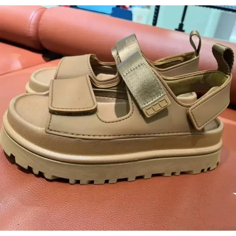 Women's Roman Sandals Astronomical Optical Shoes Casual Comfortable Thick Sole Height Increase 2025 Summer Open-Toe Beach Shoes