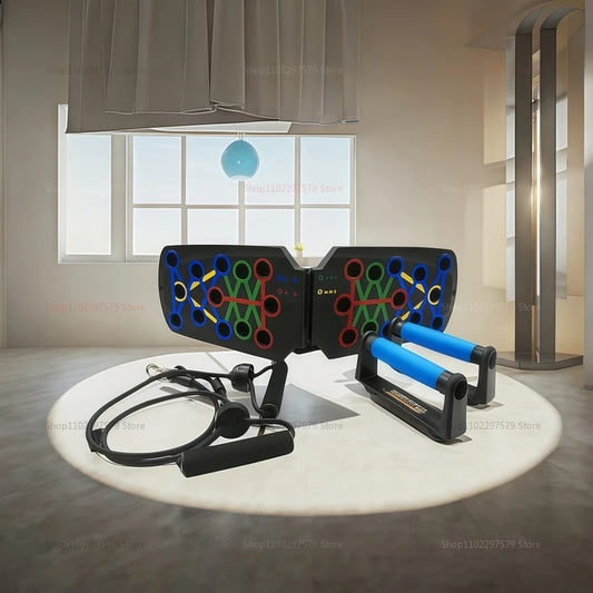 Household push-up board set for portable multi-function push-up fitness equipment for men's chest abdomen/back training