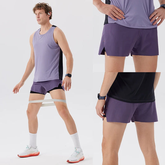 Men's Running Shorts Gym Sports Fitness Training Jogging Sportswear Comfortable Breathable Quick-Dry Compression Clothing