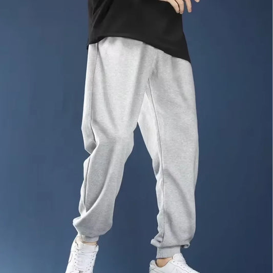 New Plus Size Men's Sweatpants 2XL 3XL Sportswear Elastic Waist Casual Baggy Pants Black Grey Cotton Joggers Male Loose Trousers