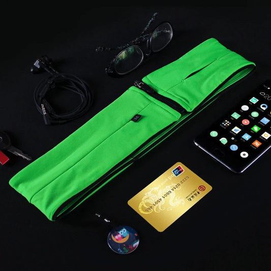 Invisible Gym Running Waist Bag Lightweight Marathon Yoga Belt Fanny Pack 7 inch Zipper Pocket Fitness Sport Phone Pouch