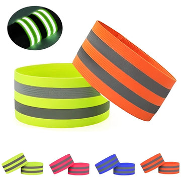 Safety Reflector Tape Bands For Wrist Arm Ankle Leg High Visibility Reflect Straps Night Walking Cycling Running Reflective