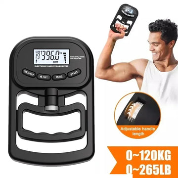Grip Strength Tester 265Lbs/120Kg Digital Hand Dynamometer Grip Strength Meter USB LCD Screen Hand Grip for Power Training Sport