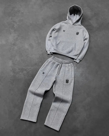 Brazil Hoodies Grey And Jogger 2pcs Set Men Y2k Harajuku Streetwear Hoodie Sportswear Gothic Street Oversized Sweatshirt Pants